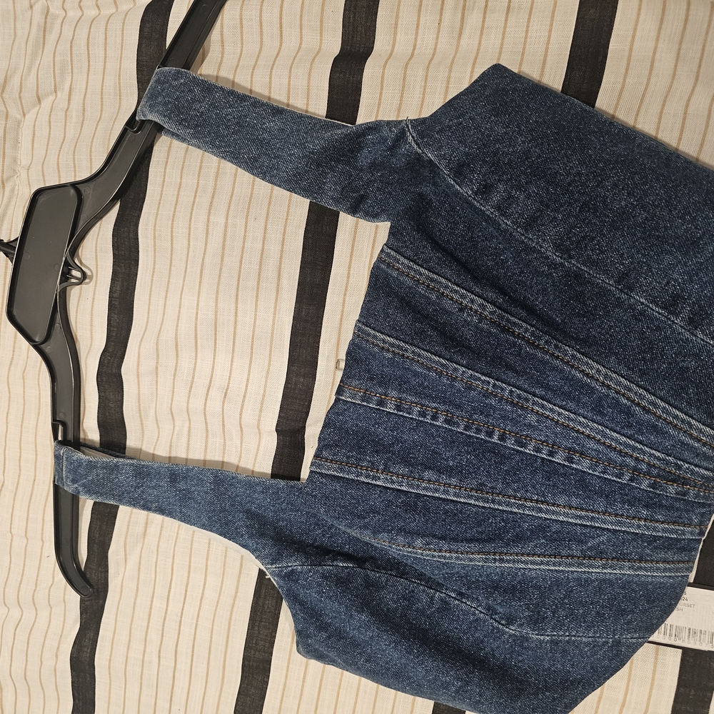 Gianni Bini Blue Corset Top